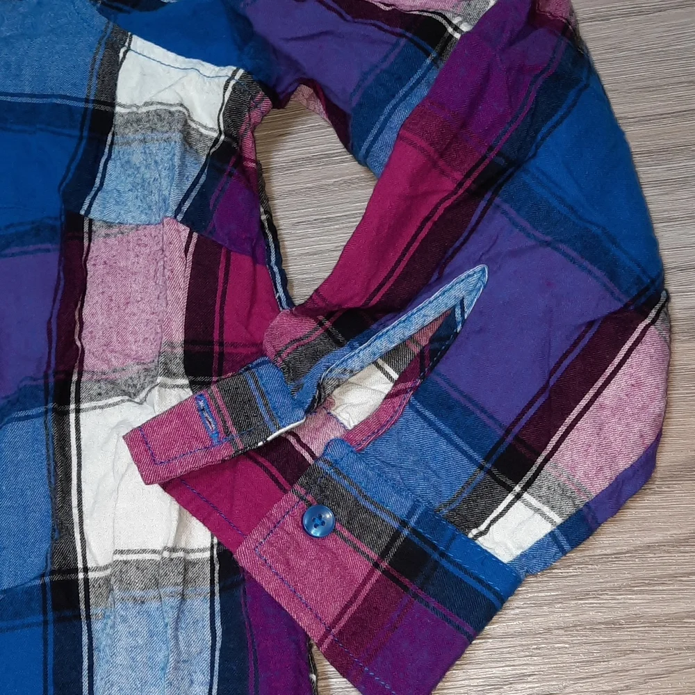 Terra & Sky women's flannel shirt size 1x (16w-18w) - Picture 4 of 7